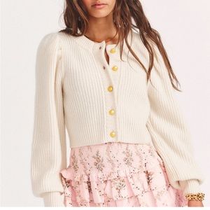 LoveShackFancy NWT Robinson Cashmere Cardigan
